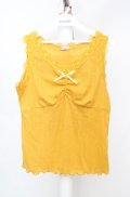 axes femme POETIQUE / 透かしダイヤ柄タンクトップ M イエロー O-26-03-18-015-AX-TO-IG-OS