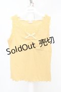axes femme POETIQUE / 透かしダイヤ柄タンクトップ M イエロー O-26-03-18-015-AX-TO-IG-OS