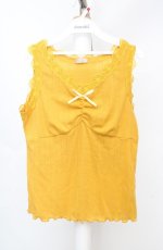 画像1: axes femme POETIQUE / 透かしダイヤ柄タンクトップ M イエロー O-26-03-18-015-AX-TO-IG-OS (1)