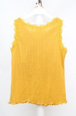 画像3: axes femme POETIQUE / 透かしダイヤ柄タンクトップ M イエロー O-26-03-18-015-AX-TO-IG-OS