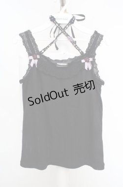 画像1: axes femme / ビジューストラップインナーキャミソール M クロ O-26-03-18-016-AX-TO-IG-OS