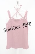 axes femme / クロスストラップキャミソール M ピンク O-26-03-18-017-AX-TO-IG-OS