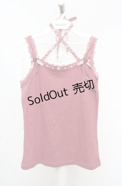 画像1: axes femme / クロスストラップキャミソール M ピンク O-26-03-18-017-AX-TO-IG-OS