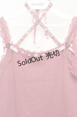 画像2: axes femme / クロスストラップキャミソール M ピンク O-26-03-18-017-AX-TO-IG-OS