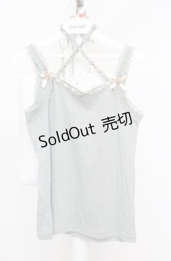 画像1: axes femme / クロスストラップキャミソール  ミント O-26-03-18-019-AX-TO-IG-OS