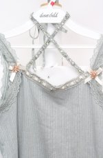 画像2: axes femme / クロスストラップキャミソール  ミント O-26-03-18-019-AX-TO-IG-OS (2)