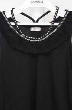 画像2: axes femme / ストラップビジュータンク F クロ O-26-03-18-022-AX-TO-IG-OS