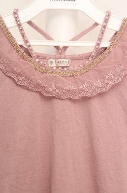 画像2: axes femme / ストラップビジュータンク  ピンク O-26-03-18-023-AX-TO-IG-OS