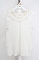 画像1: axes femme / ストラップビジュータンク  シロ O-26-03-18-024-AX-TO-IG-OS (1)