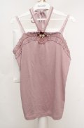 axes femme / ホルター付きキャミソール  ピンク O-26-03-18-025-AX-TO-IG-OS