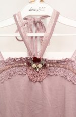 画像2: axes femme / ホルター付きキャミソール  ピンク O-26-03-18-025-AX-TO-IG-OS (2)