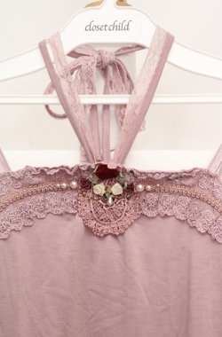 画像2: axes femme / ホルター付きキャミソール  ピンク O-26-03-18-025-AX-TO-IG-OS