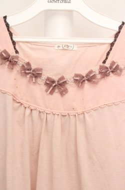 画像2: axes femme / BACKリボンタンクトップ M ピンク×ブラウン O-26-03-18-026-AX-TO-IG-OS