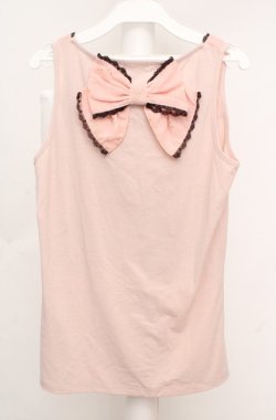 画像3: axes femme / BACKリボンタンクトップ M ピンク×ブラウン O-26-03-18-026-AX-TO-IG-OS