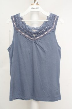 画像1: axes femme / パールレースタンク  ブルー O-26-03-18-027-AX-TO-IG-OS