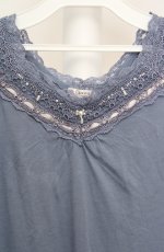 画像2: axes femme / パールレースタンク  ブルー O-26-03-18-027-AX-TO-IG-OS (2)