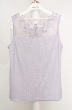 画像1: axes femme / 繊細レースタンク M ラベンダー O-26-03-18-028-AX-TO-IG-OS