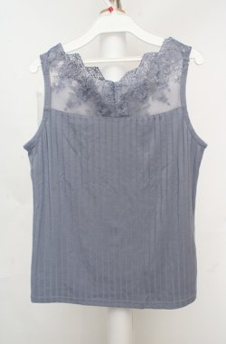 画像3: axes femme / 繊細レースタンク M ブルー O-26-03-18-029-AX-TO-IG-OS