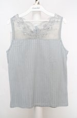 画像1: axes femme / 繊細レースタンク M ミント O-26-03-18-030-AX-TO-IG-OS (1)