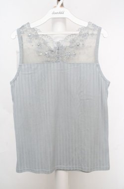 画像1: axes femme / 繊細レースタンク M ミント O-26-03-18-030-AX-TO-IG-OS