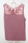 axes femme / 繊細レースタンク M ピンク O-26-03-18-031-AX-TO-IG-OS