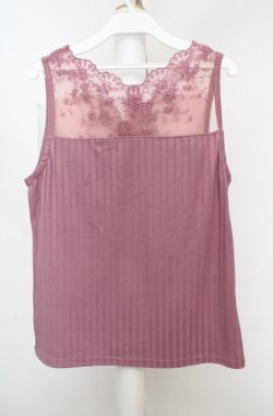 画像3: axes femme / 繊細レースタンク M ピンク O-26-03-18-031-AX-TO-IG-OS