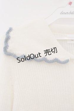 画像2: merry jenny / スカラップ襟ニットカーディガン  アイボリー O-26-03-19-004-LO-TO-OW-OS