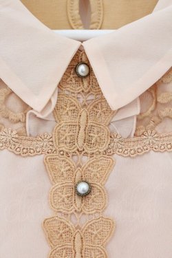 画像2: axes femme / バタフライレース使いブラウス風カットソー M オレンジ O-26-03-19-032-AX-BL-OW-OS