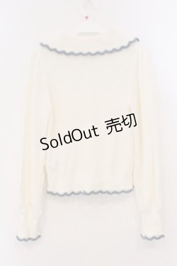 画像3: merry jenny / スカラップ襟ニットカーディガン  アイボリー O-26-03-19-004-LO-TO-OW-OS