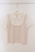 LIZ LISA / カットシフォンブラウス  ピンク×シロ O-26-03-19-034-LO-BL-IG-OS