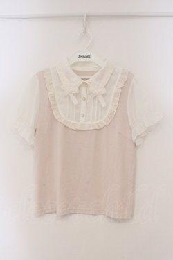 画像1: LIZ LISA / カットシフォンブラウス  ピンク×シロ O-26-03-19-034-LO-BL-IG-OS