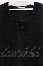 画像2: INGEBORG / グログランリボンパフブラウス  クロ O-26-03-19-038-LO-BL-IG-ZI (2)