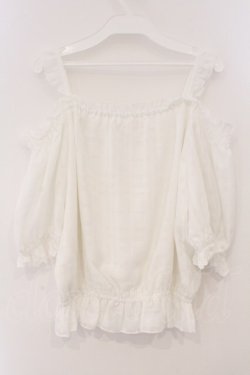 画像4: LIZ LISA / はしごリボンオフショルトップス  オフ O-26-03-19-040-LO-TO-IG-OS