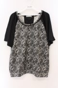 axes femme / プリントフラワーチュニック  クロ O-26-03-19-043-AX-TO-IG-OS