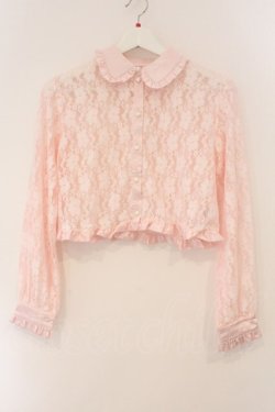 画像1: Swankiss / レースブラウス  ピンク O-26-03-19-044-CA-BL-OW-OS