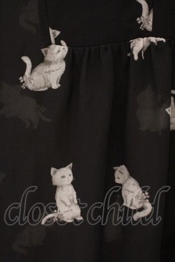 画像2: Franche Lippee / ねこptシフォンチュニック M クロ O-26-03-19-046-LO-TO-OW-OS