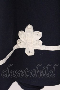 画像3: Amavel / チャイナモチーフ付フレア袖ワンピース F ネイビー O-26-03-19-048-CA-OP-OW-OS