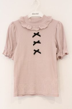 画像1: Ank Rouge / 3つリボンカットソー M ピンク O-26-03-19-051-CA-TO-OW-OS