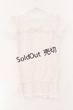 画像4: LIZ LISA / チュール切り替えギンガムトップス  ピンク O-26-03-19-052-LO-TO-OW-OS