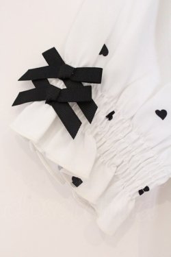 画像3: LIZ LISA / ハートボウタイブラウス 0 青みシロ×クロ O-26-03-19-053-LO-BL-OW-OS