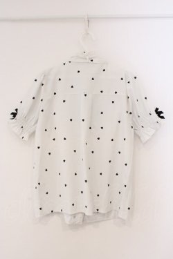 画像4: LIZ LISA / ハートボウタイブラウス 0 青みシロ×クロ O-26-03-19-053-LO-BL-OW-OS