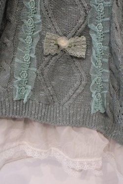 画像2: axes femme / プチバラ使い透かし編みボレロ M グリーン O-26-03-19-055-AX-TO-OW-OS