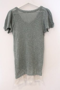 画像3: axes femme / プチバラ使い透かし編みボレロ M グリーン O-26-03-19-055-AX-TO-OW-OS