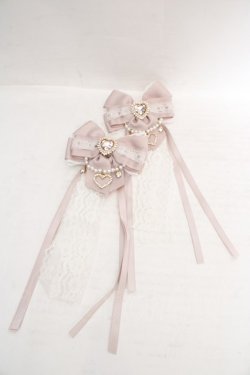 画像1: LIZ LISA / パールアクセ2コセットクリップ  ピンク O-26-03-19-1036-LO-AC-IG-OS