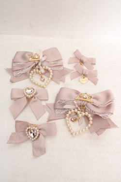 画像1: LIZ LISA / ティアラハート6コセットクリップ  ピンク O-26-03-19-1038-LO-AC-IG-OS