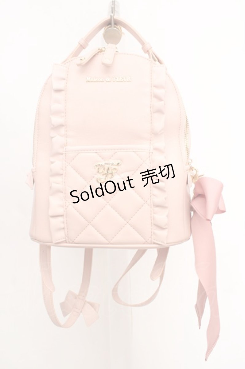 画像1: Maison de FLEUR / Love to my sweet dollリボンリュック  ピンク O-26-03-19-1008-LO-BG-IG-ZTK050 (1)