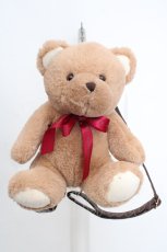 画像1: Amavel / FLUFFY YUMMY SOUVENIRテディベアリュック  ブラウン×ワイン O-26-03-19-1002-CA-BG-IG-ZT387 (1)