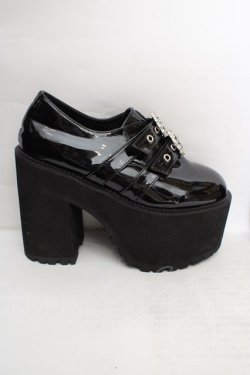 画像7: Bubbles / 厚底ローファーシューズ 36 クロ O-26-03-19-1018-CA-SH-IG-OS