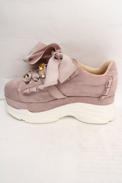 画像8: LIZ LISA / ビジューベルト厚底スニーカー M ピンク O-26-03-19-1019-LO-SH-IG-OS