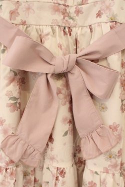 画像3: axes femme / 桜柄ティアードワンピース M キナリ O-26-03-19-065-AX-OP-OW-OS